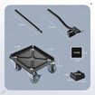 Furniture Moving Dolly 4 Wheel Mover Trolley Lifter Slider Tool Set 360 Degree Swivel Heavy Duty Steel Equipment Bed Sofa Piano Safe Appliance 500kg