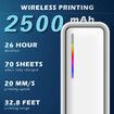 Portable Printer Wireless, Bluetooth Thermal Printer with 5 Rolls Thermal Paper, Inkless Compatible with iOS, Android for Office and Home (White)