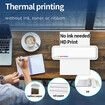 Portable Printer Wireless, Bluetooth Thermal Printer with 5 Rolls Thermal Paper, Inkless Compatible with iOS, Android for Office and Home (White)