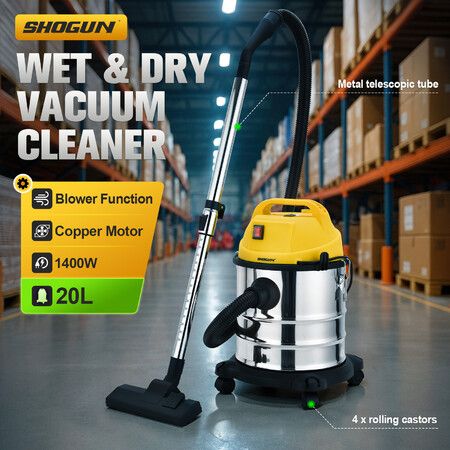 Carpet Cleaner Vacuum Blower Wet and Dry Floor Cleaning Machine 5IN1 1400W Portable Bagless HEPA Filter Hard Wood Smart Mop Garage Car Home Wheels