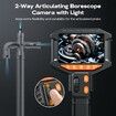 Two-Way Articulating Borescope Camera with Light Endoscope Inspection Snake Camera with 0.33in Articulated Probe for Mechanic Automotive Engine Wall