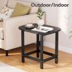Gardeon Outdoor Coffee Side Table HDPE Desk Patio Furniture Camping Garden Black