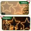 Jingle Jollys Christmas Lights 50cm Star 70 LED Xmas Decorations