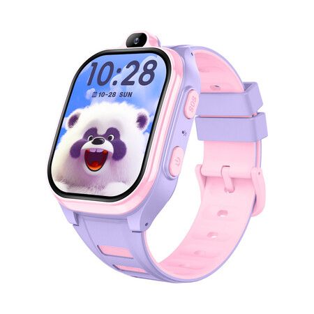 4G GPS Smart Watch for Kids Whatsapp Line Video Phone Call and Text Voice Chat SOS Alarm Message Anti-Lost Real-time Tracker (Pink)