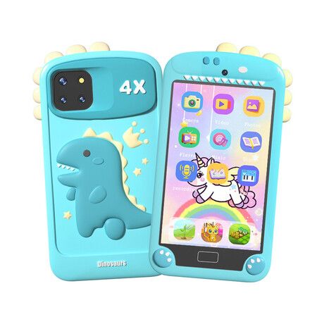 Kids Smart Phone with 32GB, 4.0 Inch Touchscreen Dual Camera Cell Phone, Learning Educational Toys Birthday Gifts for Boys and Girls (Blue)