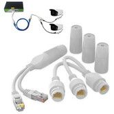 Ethernet Splitter, Waterproof PoE Combiner Splitter Adapter, Run 2 IP Cameras on 1 Network Cable