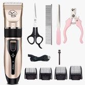 Dog Cat Pet Hair Trimmer Clippers Titanium Ceramic Blades Skin Grooming Tool Low Noise Buttocks Face Scissors Shears Christmas Gift
