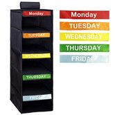 Weekly Clothes Organizer For Daily Clothes Monday To Friday Clothes Organizer Closet Organizer Color Black