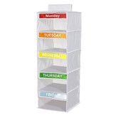Weekly Clothes Organizer For Daily Clothes Monday To Friday Clothes Organizer Closet Organizer Color White
