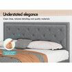 ALFORDSON Bed Frame Queen Size Gas Lift Storage Mattress Base Fabric Grey DIANA