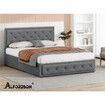 ALFORDSON Bed Frame Queen Size Gas Lift Storage Mattress Base Fabric Grey DIANA