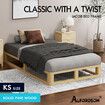 ALFORDSON Bed Frame Wooden Timber King Single Mattress Base Platform Oak JACOB