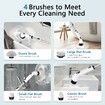 Electric Spin Scrubber, Full Body IPX7 Waterproof Bathroom Scrubber, Cordless Shower Cleaner Brush for Bathtub Kitchen Wall Cleaning