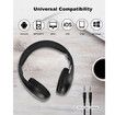 Portable Personal FM Radio Headphones with Best Reception, Wireless Headset FM Radio Ear Muffs for Walking, Jogging, Black