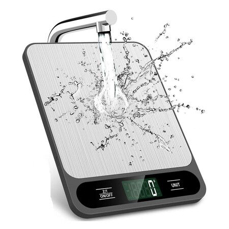 10kg/22lb Digital Kitchen Scale Weight Grams and Ounces for Baking Cooking Coffee Package Postage, LCD Display, Easy Clean Stainless Steel