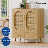 ALFORDSON Buffet Sideboard Rattan Storage Cabinet Cupboard Doors Drawers Pantry