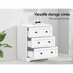 ALFORDSON Chest of Drawers 3 Drawer Storage Cabinet Bedside Table Hamptons White