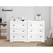 ALFORDSON Chest of Drawers 3 Drawer Storage Cabinet Bedside Table Hamptons White