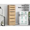 ALFORDSON Chest of 7 Drawers Office Storage Cabinet Tallboy Bedroom Wood