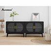 ALFORDSON Buffet Sideboard Cupboard Cabinet Storage Fluted Doors Black Pantry