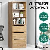 ALFORDSON Chest of 3 Drawers Office Storage Cabinet Tallboy Bedroom Wood