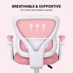 Kids Desk Chair - Children Office Study Seat with Footrest CILO - Pink