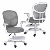 Kids Desk Chair - Children Office Study Seat with Footrest NOVA - Grey