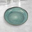 3 Pieces Reactive Glazed Ceramic Organic Fine Dinner Set with Plate and Bowl EARTHY AQUA