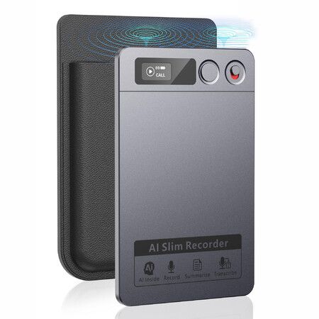 AI Voice Recorder,Note Voice Recorder Transcribe & Summarize,AI Noise Cancellation Technology,Supports 118 Languages,64GB Memory
