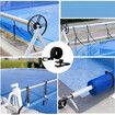 Pool Solar Cover Reel Accessory Kit,Pool Solar Cover Straps and Clips,Solar Blanket Straps Kit,For Swimming Pool