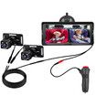 6.86inch 8 LED light sensor Rear Seat Backseat View Car Camera HD1080P Split Screen 360 Wide Dual View Infrared Night Vision Rear Facing Mirror