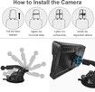 6.86inch 8 LED light sensor Rear Seat Backseat View Car Camera HD1080P Split Screen 360 Wide Dual View Infrared Night Vision Rear Facing Mirror