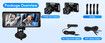 6.86inch 8 LED light sensor Rear Seat Backseat View Car Camera HD1080P Split Screen 360 Wide Dual View Infrared Night Vision Rear Facing Mirror