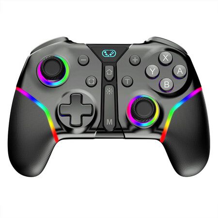 Bluetooth Wireless RGB Gamepad Controller 6 Axis Gyro Motion Sensor Multi Platform Compatible Switch Android IOS PC Christmas Birthday Gift