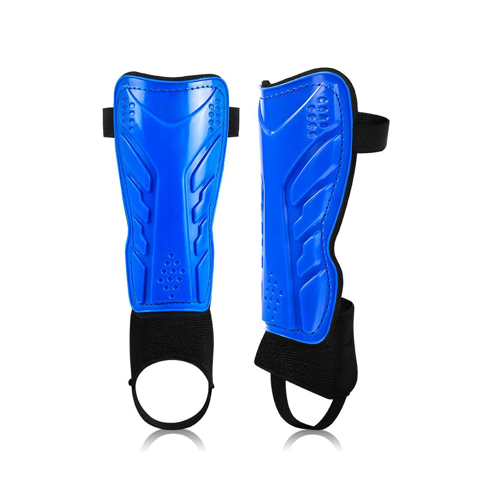 Blue Football 15cm Shin Pads For Kidds size With Ankle Protection Non Slip Guards Training Equipment for Football Hockey Rugby Size S