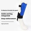 Blue Football 15cm Shin Pads For Kidds size With Ankle Protection Non Slip Guards Training Equipment for Football Hockey Rugby Size S