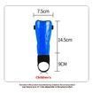Blue Football 15cm Shin Pads For Kidds size With Ankle Protection Non Slip Guards Training Equipment for Football Hockey Rugby Size S