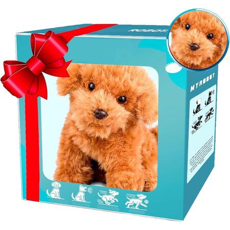 AI Robot Dog My Smart Realistic Robot Dog Puppy That Acts Like a Real Dogs,Interactive Plush Robots Dogs,Walking,Barking,Tail Wagging,for Pet Lovers