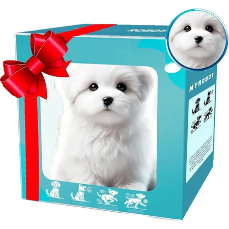 AI Robot Dog My Smart Realistic Robot Dog Puppy That Acts Like a Real Dogs,Interactive Plush Robots Dogs,Walking,Barking,Tail Wagging,for Pet Lovers