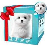 AI Robot Dog My Smart Realistic Robot Dog Puppy That Acts Like a Real Dogs,Interactive Plush Robots Dogs,Walking,Barking,Tail Wagging,for Pet Lovers