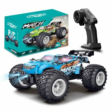 Remote Controlled Car Off-Road Vehicle RC Offroad 2.4 GHz RC Car Outdoor All Terrain Monster Truck Toy Gifts for Boys Girls-Blue