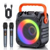 Karaoke Machine with 2 Microphones,Portable Karaoke Machine for Men Women and  Girls Boys, Karaoke Microphone with PA System,Karaoke Speaker