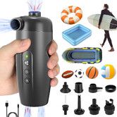 20PSI Portable Outdoor Electric Inflation Pump Wireless Air Inflator With 8 Nozzle For Inflatables,Floats,Kayaks,Boats,Balls Etc