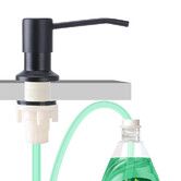 Soap Dispenser for Kitchen Sink, Built in Sink Soap Dispenser, Countertop Soap Dispenser Pump with 1 Meter Extension Tube kit, Black