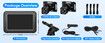5inch 8 LED AHD light sensor Rear Seat Backseat View Car Dual Cameras HD1080P Split Screen 270 Wide Dual View Infrared Night Vision Rear Facing Mirror