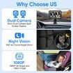 5inch 8 LED AHD light sensor Rear Seat Backseat View Car Dual Cameras HD1080P Split Screen 270 Wide Dual View Infrared Night Vision Rear Facing Mirror