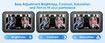 5inch 8 LED AHD light sensor Rear Seat Backseat View Car Dual Cameras HD1080P Split Screen 270 Wide Dual View Infrared Night Vision Rear Facing Mirror