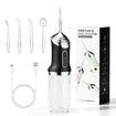 Electric Water Flosser Cordless for Teeth 3 Modes 4 Jet Tips Cleaning and Flossing Water Dental Portable Floss Irrigator for Men Women, Black