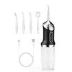 Electric Water Flosser Cordless for Teeth 3 Modes 4 Jet Tips Cleaning and Flossing Water Dental Portable Floss Irrigator for Men Women, Black