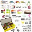 Fishing Lures Tackle Set 303Pc Crankbait Spinnerbait Worm Jig Soft Hard Lures Salt water Topwater Gear Box Bass Trout Christmas Father Day Gift